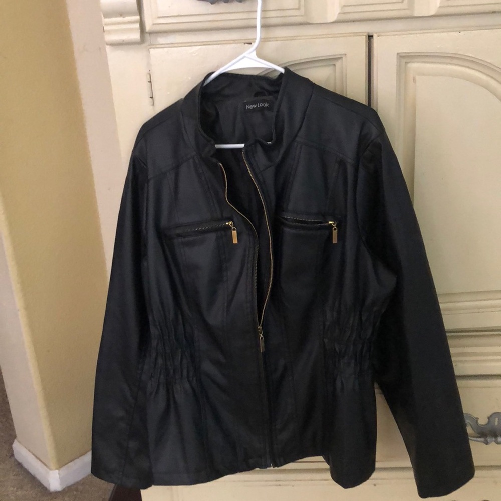 Womens faux leather jacket